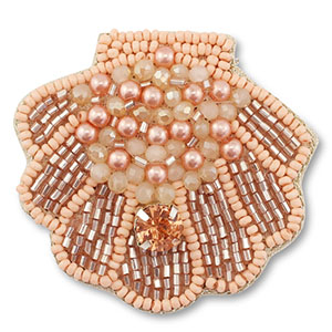 Broches conchas Durazno claro