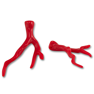 Colgantes acr&iacute;licos coral Rojo