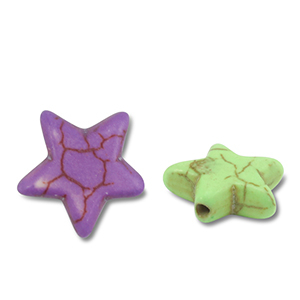 Abalorios de cer&aacute;mica estrella Multicolor