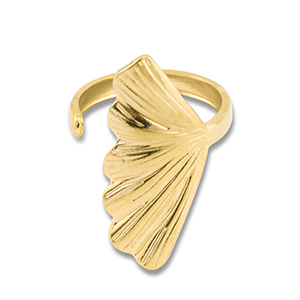 Anillos Acero Inox hoja Dorado
