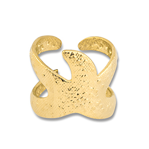 Anillos Acero Inox estrella de mar Dorado