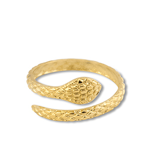 Anillos Acero Inox serpiente Dorado
