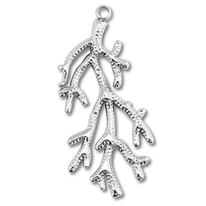 Colgantes Acero Inox coral Plateado