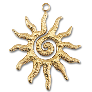 Colgantes Acero Inox sol Dorado