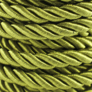 Cord&oacute;n trendy espiral 10mm Verde oliva