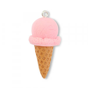 Colgantes de resina helado Rosa-marr&oacute;n claro