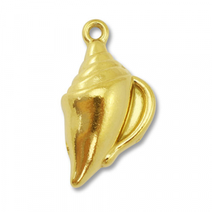 Colgantes Acero Inox conchas Dorado