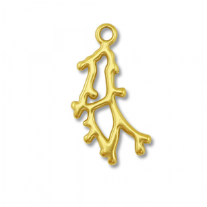Colgantes Acero Inox coral Dorado