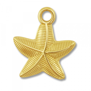 Colgantes Acero Inox estrella de mar Dorado
