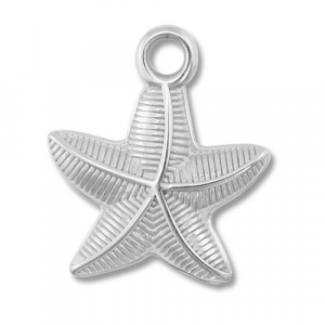 Colgantes Acero Inox estrella de mar Plateado