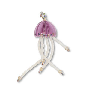 Colgantes de abalorios de cristal medusa Lila-nude-transparente AB