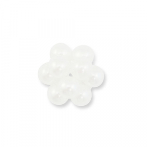 Colgantes de perlas flor Blanco