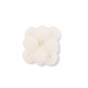 Colgantes faceteados flor Melocot&oacute;n desnudo