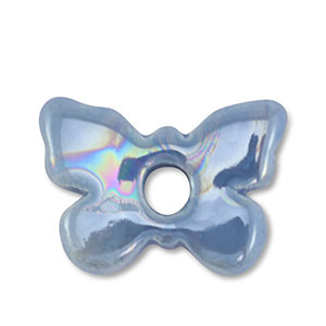 Abalorios de cer&aacute;mica griega DQ mariposa Azul