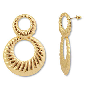 Pendientes trendy redondos Dorado