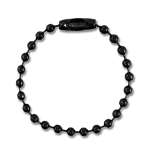 Fornituras coloridas cadena de bola con cierre Negro
