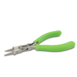 Beadalon alicate de punta redonda Verde-plateado