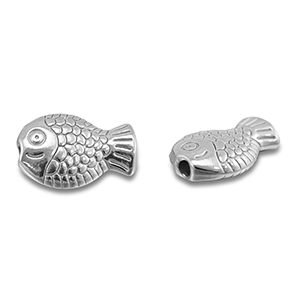 Abalorios Acero Inox pez Plateado