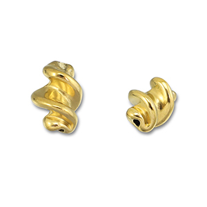 Abalorios Acero Inox espiral Dorado