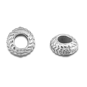 Abalorios Acero Inox separador 8mm Plateado