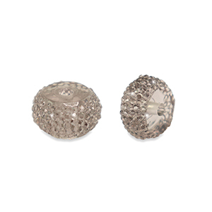 Abalorios de resina rondeles 12mm Gris
