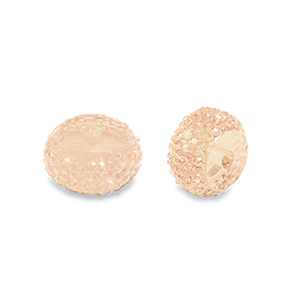 Abalorios de resina rondeles 12mm Melocot&oacute;n claro