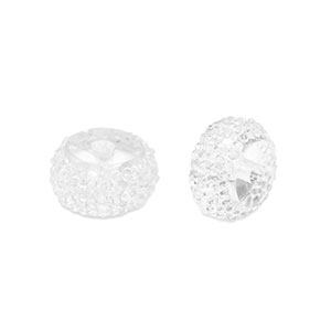 Abalorios de resina rondeles 8mm Transparente
