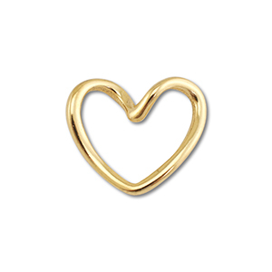 Fornituras Acero Inox entrepieza coraz&oacute;n Dorado