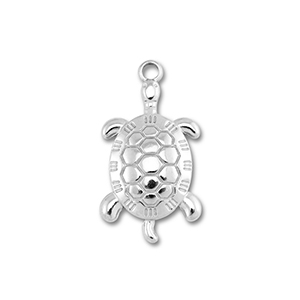 Colgantes Acero Inox tortuga Plateado