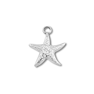 Colgantes Acero Inox estrella de mar Plateado