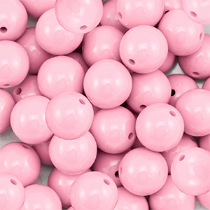DQ Abalorios acr&iacute;licos 18 mm Rosa claro
