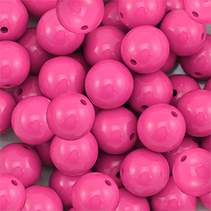 DQ Abalorios acr&iacute;licos 14 mm Rosa magenta