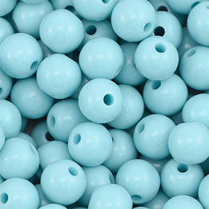 DQ Abalorios acr&iacute;licos 10 mm Azul pastel