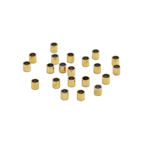 Abalorios Acero Inox chafas tubo 2mm Dorado