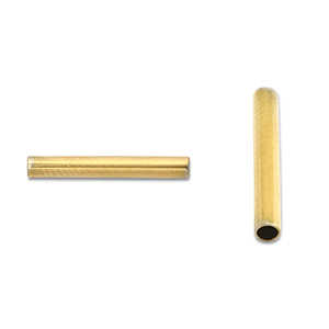 Abalorios Acero Inox tubo 9mm Dorado