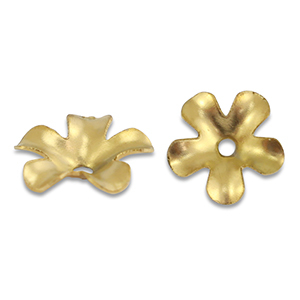 Fornituras Acero Inox tapones de cuentas flor Dorado