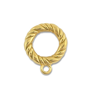 Fornituras Acero Inox anillos con anilla Dorado