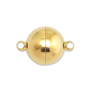 Fornituras Acero Inox cierre magn&eacute;tico bola 14mm Dorado