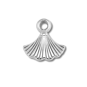 Colgantes Acero Inox abanico Plateado