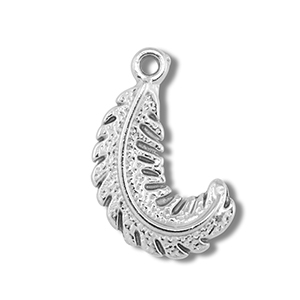 Colgantes Acero Inox pluma Plateado