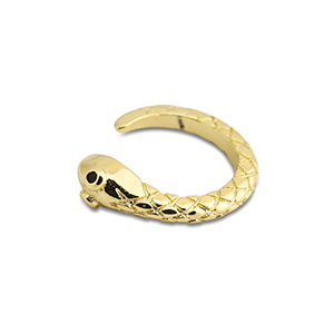 Pendientes ear cuff Acero Inox serpiente Dorado