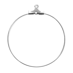 Fornituras Acero Inox pendientes criollas Plateado