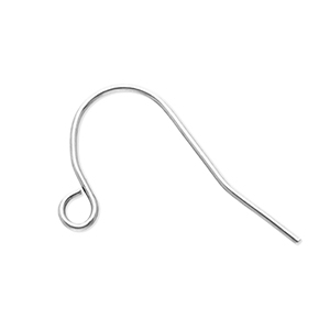 Fornituras Acero Inox pendientes de gancho con anilla Plateado