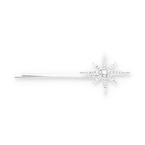 Accesorios para el pelo pasador para pelo estrella con strass Plateado-transparente