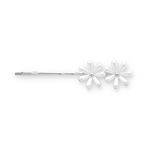 Accesorios para el pelo pasador para pelo margaritas Plateado-blanco