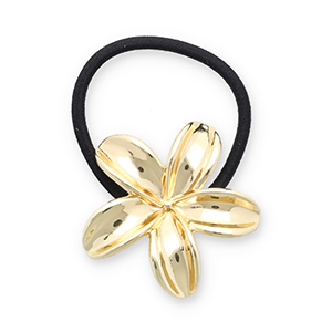 Accesorios para el pelo Coleteros para pelo con met&aacute;lico flor Dorado-negro