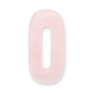 Colgantes de piedra natural Quarzo Rosa &oacute;valo Rosa claro-blanco