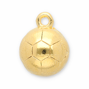 Colgantes met&aacute;licos DQ f&uacute;tbol Dorado (sin n&iacute;quel)