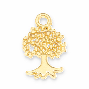 Colgantes met&aacute;licos DQ &aacute;rbol Dorado (sin n&iacute;quel)