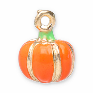 Colgantes met&aacute;licos calabaza Naranja-dorado